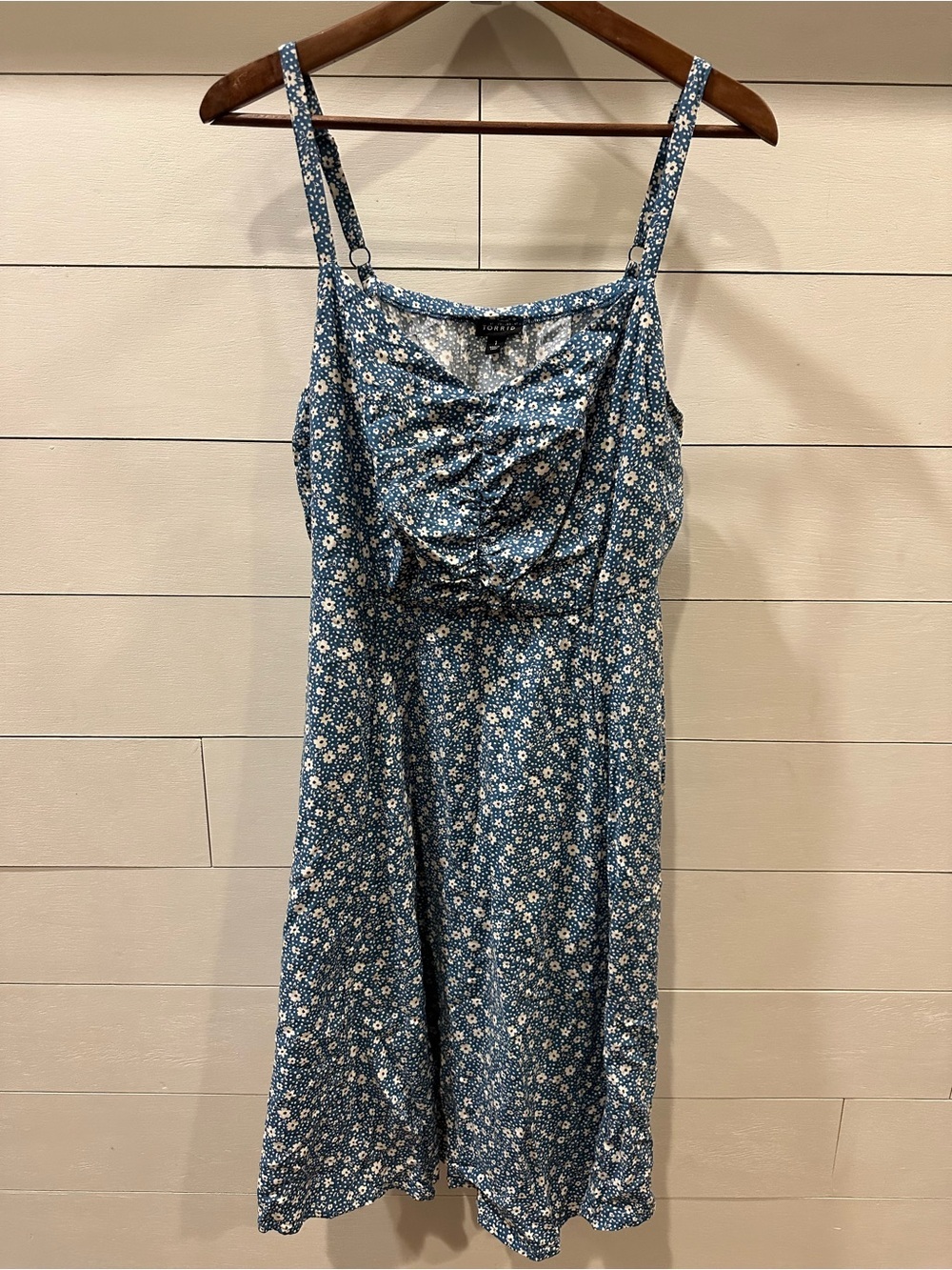 Torrid Women’s Blue Floral Spaghetti-Strap Sundress- size 1